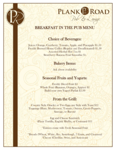 Plank Road Pub Menu 10.1.26 1